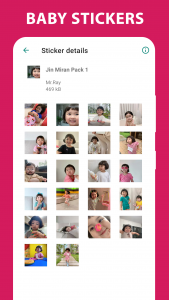 اسکرین شات برنامه Cute Baby Stickers: Jin Miran 4