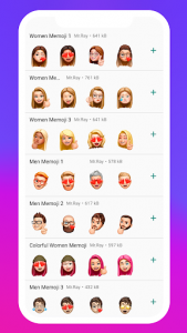 اسکرین شات برنامه 3D Emojis Stickers - Memoji WAStickerApps 1
