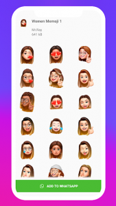 اسکرین شات برنامه 3D Emojis Stickers - Memoji WAStickerApps 2