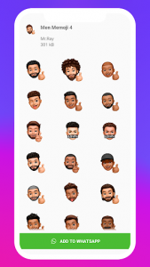 اسکرین شات برنامه 3D Emojis Stickers - Memoji WAStickerApps 4