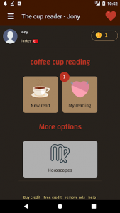 اسکرین شات برنامه Coffee Cup Readings 1