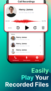 اسکرین شات 2 برنامه Auto Call recorder App