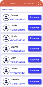 اسکرین شات 4 برنامه Restore Deleted Contacts