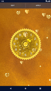 اسکرین شات 7 برنامه Gold Glitter Clock Wallpaper