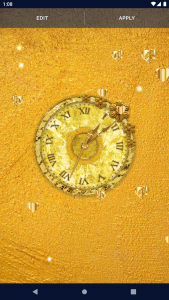 اسکرین شات برنامه Gold Glitter Clock Wallpaper 6