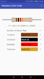 اسکرین شات برنامه Resistor Color Code 1