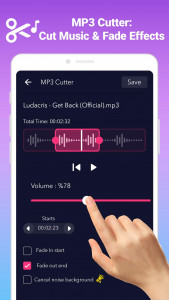 اسکرین شات برنامه AudioApp MP3 Cutter, Ringtone Maker, Voice Changer 1