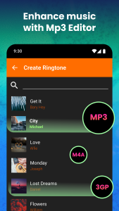 اسکرین شات 4 برنامه Ringtone Maker and MP3 Editor