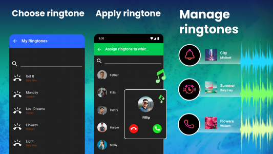 اسکرین شات برنامه Ringtone Maker and MP3 Editor 2
