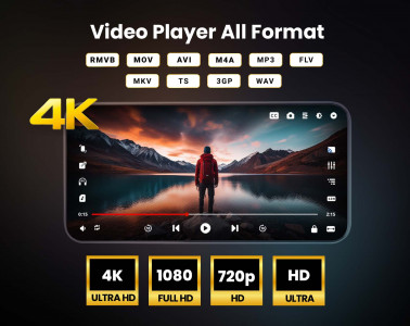 اسکرین شات 1 برنامه Video player - Play All Videos