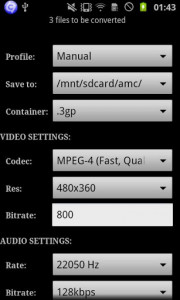 اسکرین شات برنامه ARM Codec Default Vidcon 3