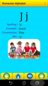 اسکرین شات 4 برنامه Romanian Alphabet for students