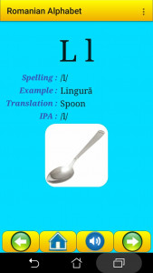 اسکرین شات 6 برنامه Romanian Alphabet for students