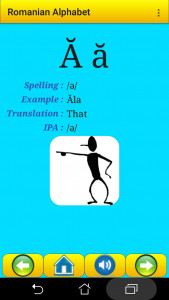 اسکرین شات 5 برنامه Romanian Alphabet for students