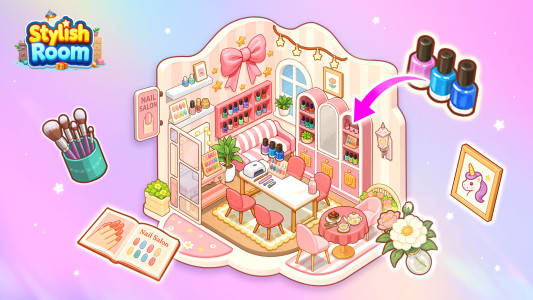 اسکرین شات 6 بازی Stylish Room: Decorating Games