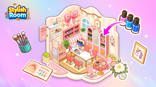 اسکرین شات 6 بازی Stylish Room: Decorating Games