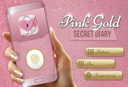 اسکرین شات برنامه Rose Gold Secret Diary With Lock 5