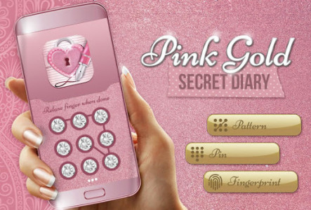 اسکرین شات برنامه Rose Gold Secret Diary With Lock 1