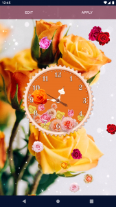 اسکرین شات برنامه Rose Clock 4K Live Wallpaper 8