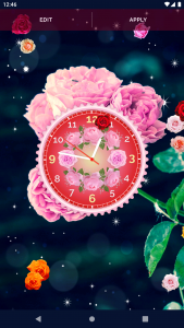 اسکرین شات برنامه Rose Clock 4K Live Wallpaper 7