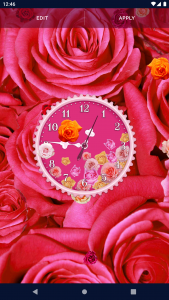 اسکرین شات برنامه Rose Clock 4K Live Wallpaper 5