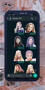 اسکرین شات برنامه Rose Blackpink WASticker 3