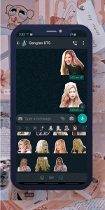 اسکرین شات برنامه Rose Blackpink WASticker 6