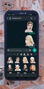 اسکرین شات برنامه Rose Blackpink WASticker 4