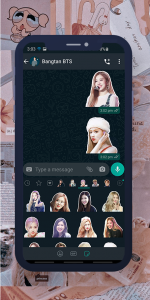 اسکرین شات برنامه Rose Blackpink WASticker 2