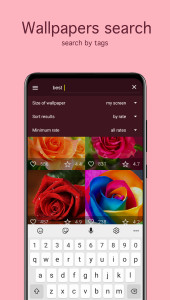 اسکرین شات 3 برنامه Rose Wallpapers 4K