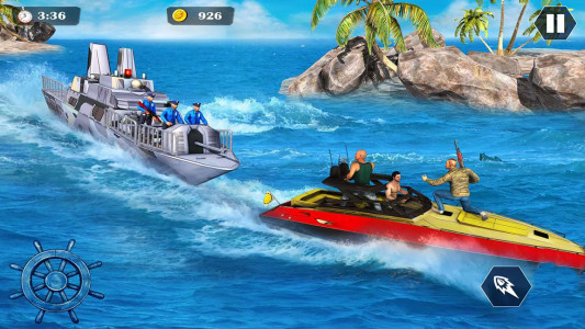 اسکرین شات بازی رانندگی با قایق پلیس - ماموریتی 3