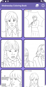 اسکرین شات 1 برنامه Colors: Wednesday Coloring
