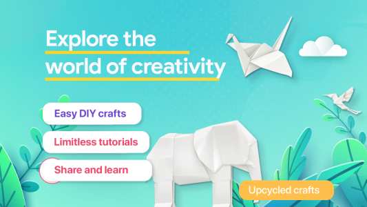 اسکرین شات 2 برنامه Learn Paper Crafts & DIY Arts