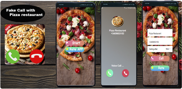 اسکرین شات برنامه Fake Call from pizza-pizza gam 1