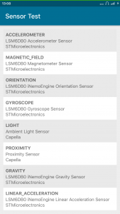 اسکرین شات برنامه Sensor Test 7