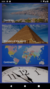 اسکرین شات 1 برنامه Countries of the World - quiz