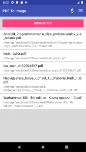 اسکرین شات 2 برنامه PDF to Image Converter