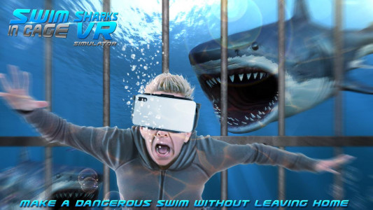 اسکرین شات بازی Swim Sharks  Cage VR Simulator 1
