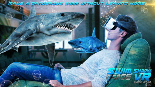 اسکرین شات بازی Swim Sharks  Cage VR Simulator 3