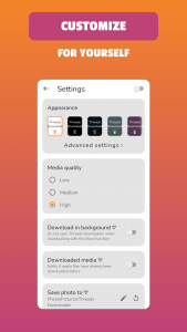 اسکرین شات برنامه Threads Downloader 4