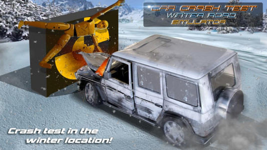 اسکرین شات بازی Car Crash Test Winter Road Sim 1
