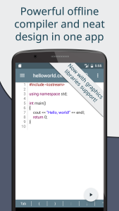اسکرین شات 1 برنامه Cxxdroid - C/C++ compiler IDE