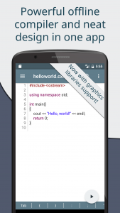 اسکرین شات برنامه Cxxdroid - C/C++ compiler IDE 1