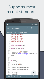 اسکرین شات 2 برنامه Cxxdroid - C/C++ compiler IDE