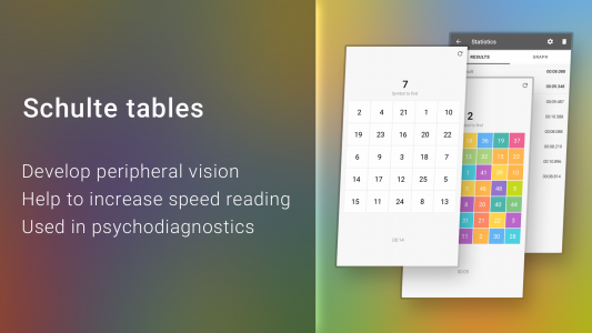 اسکرین شات 1 برنامه Schulte table: brain training