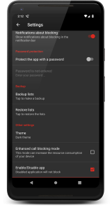 اسکرین شات برنامه Call Blocker 4