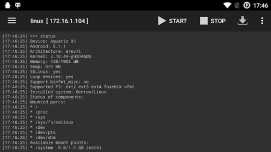 اسکرین شات برنامه Linux Deploy 3