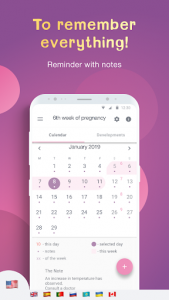اسکرین شات برنامه Pregnancy Tracker: Baby Due Date Calculator 4