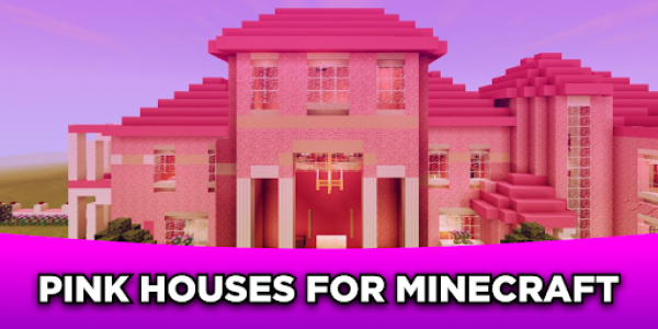 Lovely Pink House In Minecraft -- Modern Cute Pink House❤ Kawaii