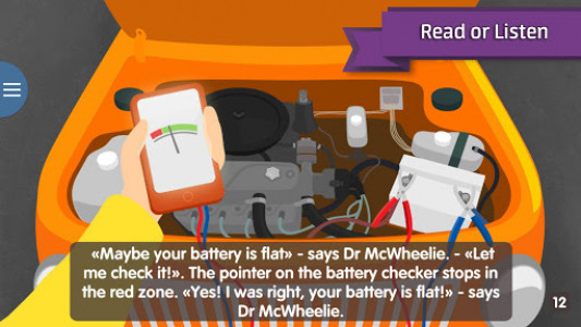 اسکرین شات بازی Doctor McWheelie: Battery discharge animated book 2